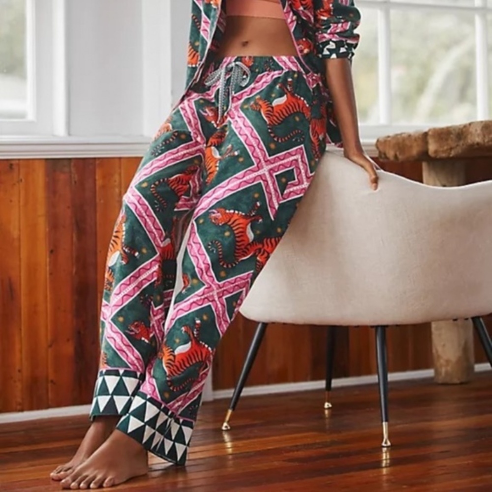 Anthropologie Corinne Lent Tigress Flannel Pajama Pants XS